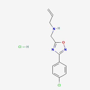 molecular formula C12H13Cl2N3O B4412773 N-[[3-(4-chlorophenyl)-1,2,4-oxadiazol-5-yl]methyl]prop-2-en-1-amine;hydrochloride 
