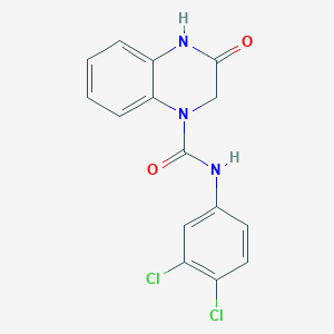 molecular formula C15H11Cl2N3O2 B4412964 N-(3,4-dichlorophenyl)-3-oxo-3,4-dihydroquinoxaline-1(2H)-carboxamide 