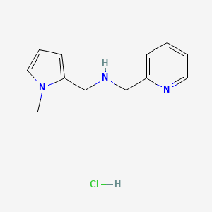 molecular formula C12H16ClN3 B4412988 N-[(1-methylpyrrol-2-yl)methyl]-1-pyridin-2-ylmethanamine;hydrochloride 