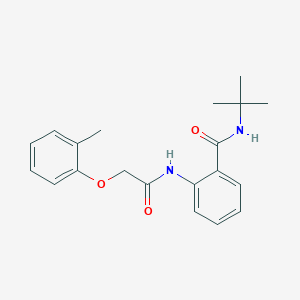 molecular formula C20H24N2O3 B4413052 N-tert-butyl-2-{[(2-methylphenoxy)acetyl]amino}benzamide 