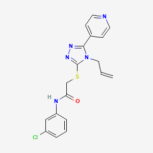 molecular formula C18H16ClN5OS B4413074 N-(3-chlorophenyl)-2-{[4-(prop-2-en-1-yl)-5-(pyridin-4-yl)-4H-1,2,4-triazol-3-yl]sulfanyl}acetamide 