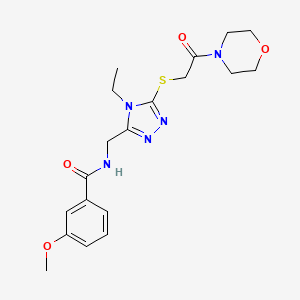 molecular formula C19H25N5O4S B4413143 N-[(4-ethyl-5-{[2-(morpholin-4-yl)-2-oxoethyl]sulfanyl}-4H-1,2,4-triazol-3-yl)methyl]-3-methoxybenzamide 