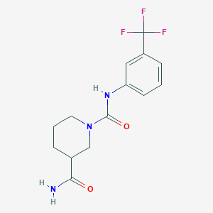 molecular formula C14H16F3N3O2 B4413167 N1-[3-(TRIFLUOROMETHYL)PHENYL]PIPERIDINE-13-DICARBOXAMIDE 