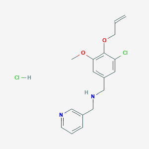 molecular formula C17H20Cl2N2O2 B4413187 N-[(3-chloro-5-methoxy-4-prop-2-enoxyphenyl)methyl]-1-pyridin-3-ylmethanamine;hydrochloride 