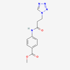 molecular formula C12H13N5O3 B4413194 METHYL 4-{[3-(1H-1,2,3,4-TETRAAZOL-1-YL)PROPANOYL]AMINO}BENZOATE 