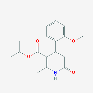 molecular formula C17H21NO4 B4413276 propan-2-yl 4-(2-methoxyphenyl)-6-methyl-2-oxo-3,4-dihydro-1H-pyridine-5-carboxylate 