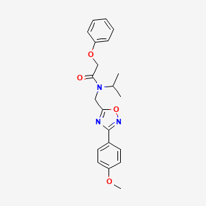 molecular formula C21H23N3O4 B4413303 N-{[3-(4-methoxyphenyl)-1,2,4-oxadiazol-5-yl]methyl}-2-phenoxy-N-(propan-2-yl)acetamide 