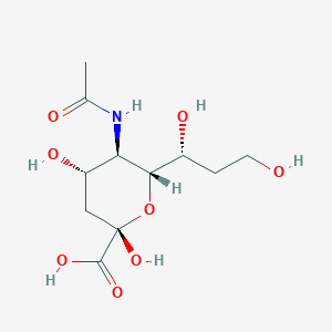 molecular formula C11H19NO8 B044135 (2S,4S,5R,6R)-5-acetamido-6-[(1R)-1,3-dihydroxypropyl]-2,4-dihydroxyoxane-2-carboxylic acid CAS No. 117247-24-2