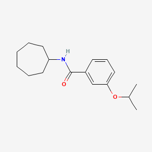 molecular formula C17H25NO2 B4413581 N-cycloheptyl-3-(propan-2-yloxy)benzamide 