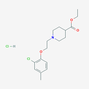 molecular formula C17H25Cl2NO3 B4413675 Ethyl 1-[2-(2-chloro-4-methylphenoxy)ethyl]piperidine-4-carboxylate;hydrochloride 