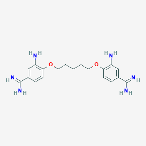 molecular formula C19H26N6O2 B044137 4,4'-(1,5-Pentanediylbis(oxy))bis(3-aminobenzenecarboximidamide) CAS No. 124076-62-6