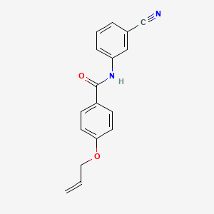 molecular formula C17H14N2O2 B4413789 N-(3-cyanophenyl)-4-prop-2-enoxybenzamide 