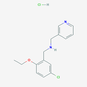molecular formula C15H18Cl2N2O B4413860 N-[(5-chloro-2-ethoxyphenyl)methyl]-1-pyridin-3-ylmethanamine;hydrochloride 