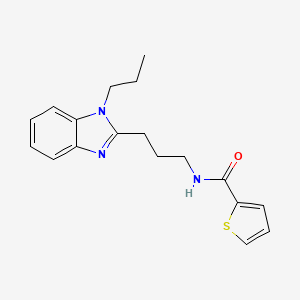 molecular formula C18H21N3OS B4413880 N-[3-(1-propylbenzimidazol-2-yl)propyl]thiophene-2-carboxamide 