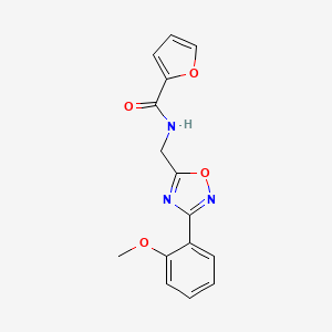 molecular formula C15H13N3O4 B4413961 N-{[3-(2-methoxyphenyl)-1,2,4-oxadiazol-5-yl]methyl}furan-2-carboxamide 