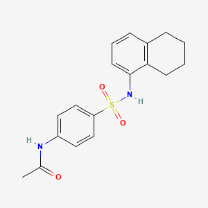 molecular formula C18H20N2O3S B4414129 N-[4-(5,6,7,8-tetrahydronaphthalen-1-ylsulfamoyl)phenyl]acetamide 