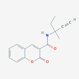 molecular formula C16H15NO3 B4414222 N-(3-methylpent-1-yn-3-yl)-2-oxo-2H-chromene-3-carboxamide 