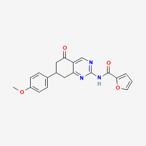 molecular formula C20H17N3O4 B4414381 N-(7-(4-methoxyphenyl)-5-oxo-5,6,7,8-tetrahydroquinazolin-2-yl)furan-2-carboxamide 