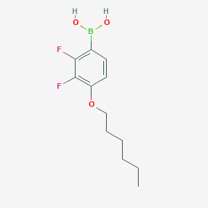 molecular formula C12H17BF2O3 B044144 2,3-二氟-4-(正己氧基)苯硼酸 CAS No. 121219-20-3