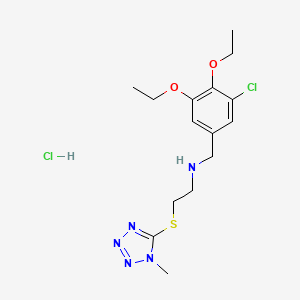 molecular formula C15H23Cl2N5O2S B4414413 N-[(3-chloro-4,5-diethoxyphenyl)methyl]-2-(1-methyltetrazol-5-yl)sulfanylethanamine;hydrochloride 