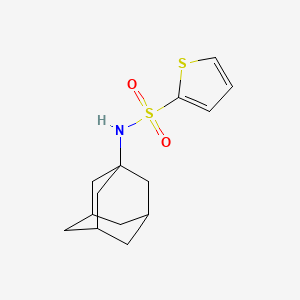 molecular formula C14H19NO2S2 B4414494 Thiophene-2-sulfonic acid adamantan-1-ylamide 