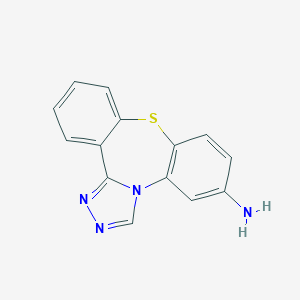 molecular formula C14H10N4S B044145 Dibenzo(b,f)-1,2,4-triazolo(4,3-d)(1,4)thiazepin-6-amine CAS No. 122033-01-6