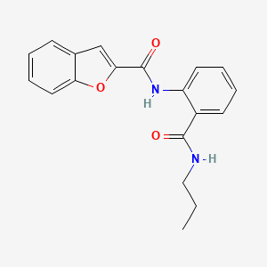 molecular formula C19H18N2O3 B4414596 N-[2-(propylcarbamoyl)phenyl]-1-benzofuran-2-carboxamide 