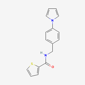 molecular formula C16H14N2OS B4414695 N-{[4-(1H-PYRROL-1-YL)PHENYL]METHYL}THIOPHENE-2-CARBOXAMIDE 