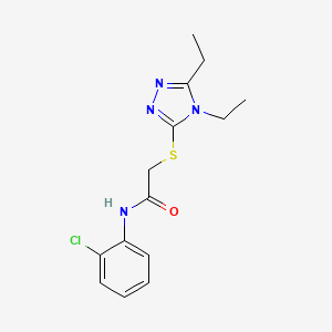 molecular formula C14H17ClN4OS B4414722 N-(2-chlorophenyl)-2-[(4,5-diethyl-4H-1,2,4-triazol-3-yl)sulfanyl]acetamide 