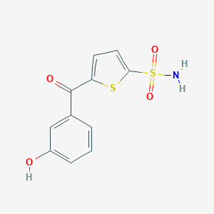 molecular formula C11H9NO4S2 B044148 5-(3-Hydroxybenzoyl)-2-thiophenesulfonamide CAS No. 114891-23-5