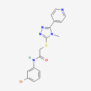 molecular formula C16H14BrN5OS B4414866 N-(3-bromophenyl)-2-{[4-methyl-5-(pyridin-4-yl)-4H-1,2,4-triazol-3-yl]sulfanyl}acetamide 