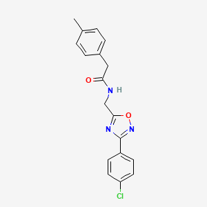 molecular formula C18H16ClN3O2 B4414985 N-{[3-(4-chlorophenyl)-1,2,4-oxadiazol-5-yl]methyl}-2-(4-methylphenyl)acetamide 
