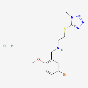 molecular formula C12H17BrClN5OS B4415021 N-[(5-bromo-2-methoxyphenyl)methyl]-2-(1-methyltetrazol-5-yl)sulfanylethanamine;hydrochloride 