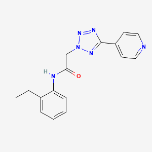 molecular formula C16H16N6O B4415093 N-(2-ETHYLPHENYL)-2-[5-(PYRIDIN-4-YL)-2H-1,2,3,4-TETRAZOL-2-YL]ACETAMIDE 