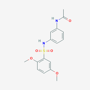 molecular formula C16H18N2O5S B4415182 N-[3-[(2,5-dimethoxyphenyl)sulfonylamino]phenyl]acetamide 