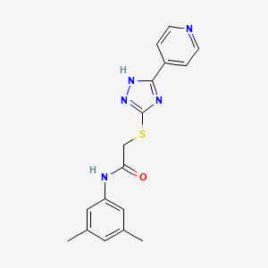 molecular formula C17H17N5OS B4415291 N-(3,5-dimethylphenyl)-2-{[5-(pyridin-4-yl)-1H-1,2,4-triazol-3-yl]sulfanyl}acetamide 