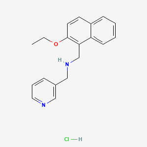 molecular formula C19H21ClN2O B4415348 N-[(2-ethoxynaphthalen-1-yl)methyl]-1-pyridin-3-ylmethanamine;hydrochloride 