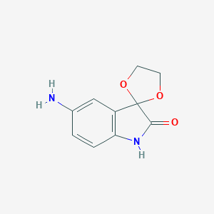 molecular formula C10H10N2O3 B044154 5'-Aminospiro[1,3-dioxolane-2,3'-indol]-2'(1'H)-one CAS No. 113207-59-3