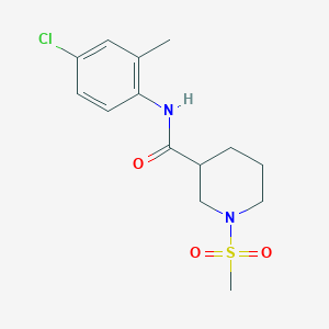 molecular formula C14H19ClN2O3S B4415418 N-(4-chloro-2-methylphenyl)-1-(methylsulfonyl)piperidine-3-carboxamide 