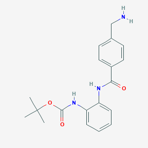 molecular formula C19H23N3O3 B044155 tert-Butyl (2-(4-(aminomethyl)benzamido)phenyl)carbamate CAS No. 209784-85-0