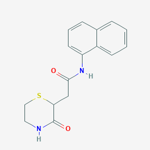 molecular formula C16H16N2O2S B4415544 N-(naphthalen-1-yl)-2-(3-oxothiomorpholin-2-yl)acetamide 