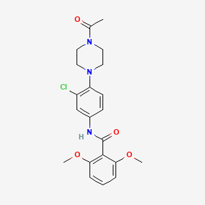 molecular formula C21H24ClN3O4 B4415671 N-[4-(4-acetylpiperazin-1-yl)-3-chlorophenyl]-2,6-dimethoxybenzamide 