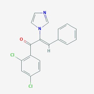 molecular formula C18H12Cl2N2O B044157 2-Propen-1-one,  1-(2,4-dichlorophenyl)-2-(1H-imidazol-1-yl)-3-phenyl-,  (Z)-  (9CI) CAS No. 120758-59-0