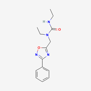 molecular formula C14H18N4O2 B4415728 1,3-Diethyl-1-[(3-phenyl-1,2,4-oxadiazol-5-yl)methyl]urea 