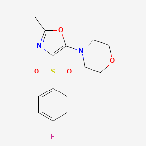 molecular formula C14H15FN2O4S B4415780 4-[4-(4-FLUOROBENZENESULFONYL)-2-METHYL-1,3-OXAZOL-5-YL]MORPHOLINE 