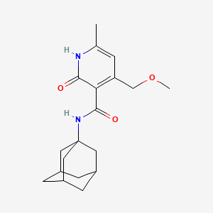 molecular formula C19H26N2O3 B4415825 N-1-adamantyl-4-(methoxymethyl)-6-methyl-2-oxo-1,2-dihydro-3-pyridinecarboxamide 