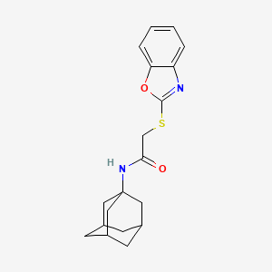 molecular formula C19H22N2O2S B4415937 N-1-adamantyl-2-(1,3-benzoxazol-2-ylthio)acetamide 