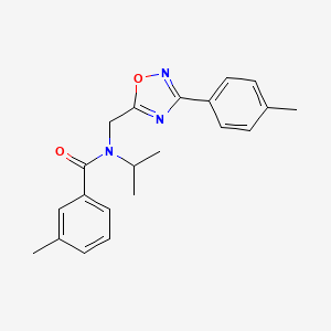 molecular formula C21H23N3O2 B4416004 3-methyl-N-{[3-(4-methylphenyl)-1,2,4-oxadiazol-5-yl]methyl}-N-(propan-2-yl)benzamide 