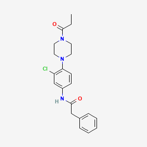 molecular formula C21H24ClN3O2 B4416040 N-[3-chloro-4-(4-propanoylpiperazin-1-yl)phenyl]-2-phenylacetamide 
