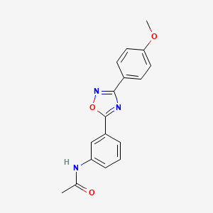 molecular formula C17H15N3O3 B4416092 N-{3-[3-(4-methoxyphenyl)-1,2,4-oxadiazol-5-yl]phenyl}acetamide 